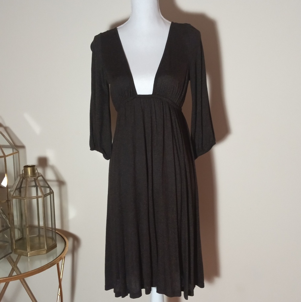 Sexy Low V Jersey Dress (S)